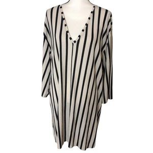 Zara trafaluc striped tunic Sz L
